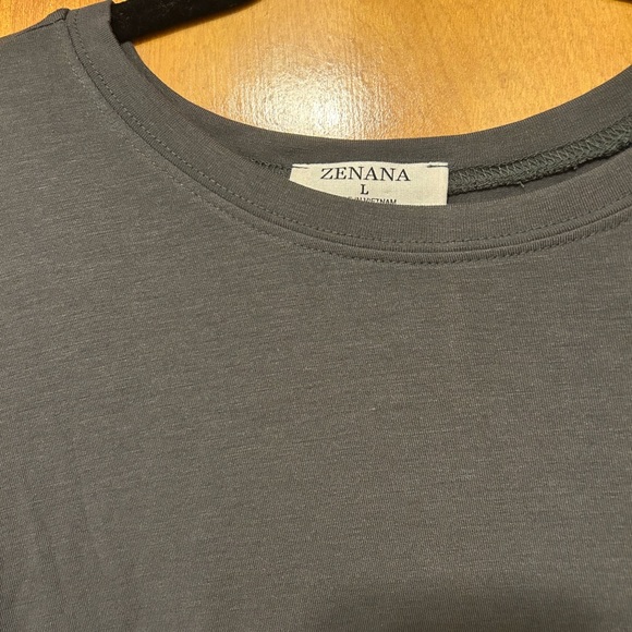 Zenana Outfitters Charcoal Long Sleeve Top - Picture 2 of 2